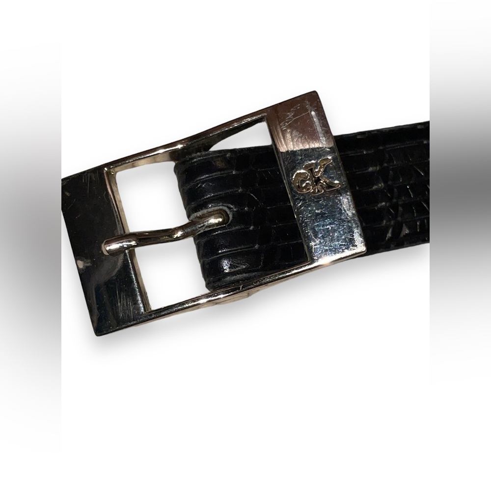 Calvin Klein black rectangular buckle belt s - Picture 4 of 8